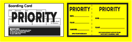 Priority Boarding Passes - Airport Check-In
